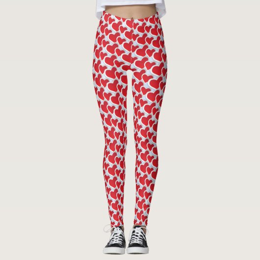 Herhalend Patroon met 2 Hoorzittingen van het Rode Leggings (Voorkant)