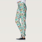 Herhalend patroon met bloementhema leggings (Links)