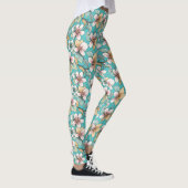 Herhalend patroon met bloementhema leggings (Rechts)