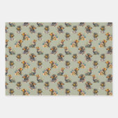 Herhalend Patroon met Cute Dachshunds Pet Dog Inpakpapier Vel (Voorkant 3)