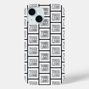 Herhalend patroon met elk logo of elke afbeelding iPhone 15 case