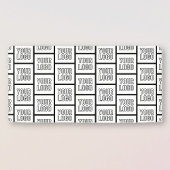 Herhalend patroon met elk logo of elke afbeelding spandoek