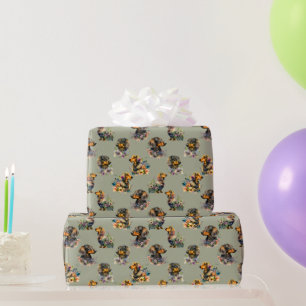 Herhalend patroon met schattige Daschonden huisdie Cadeaupapier