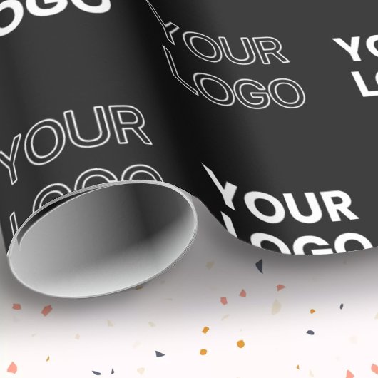 Herhalend patroon van twee logo's of afbeeldingen cadeaupapier