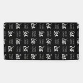 Herhalend patroon van twee logo's of afbeeldingen spandoek (Horizontaal)