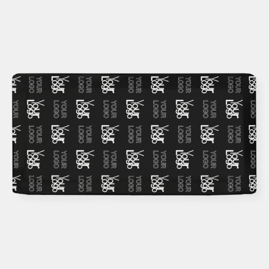 Herhalend patroon van twee logo's of afbeeldingen spandoek (Horizontaal)