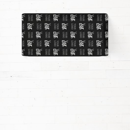 Herhalend patroon van twee logo's of afbeeldingen spandoek (Insitu)