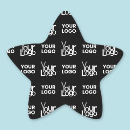 Herhalend patroon van twee logo's of afbeeldingen ster sticker