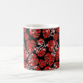 Herhalend salamander en rood lederen patroon koffiemok (Center)