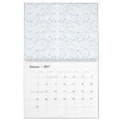 Herhalend, subtiel, getextureerd, wit achtergrondd kalender (Feb 2027)