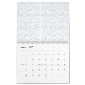 Herhalend, subtiel, getextureerd, wit achtergrondd kalender (Mar 2027)