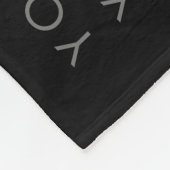 Herhalend Tekstpatroon Zwart Grijs & Wit Fleece Deken (Hoek)