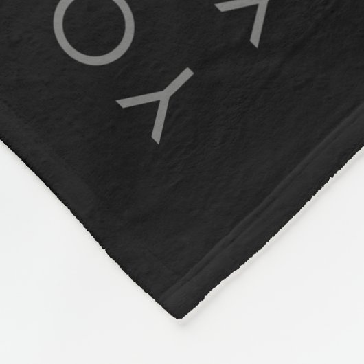 Herhalend Tekstpatroon Zwart Grijs & Wit Fleece Deken (Hoek)