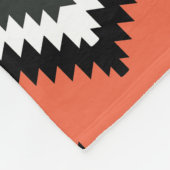 Herhalend zwart-wit Diamanten Patroon Fleece Deken (Hoek)