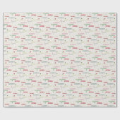 Herhalende 3-4 Namen Kerstmis Cadeaupapier (Vlak)