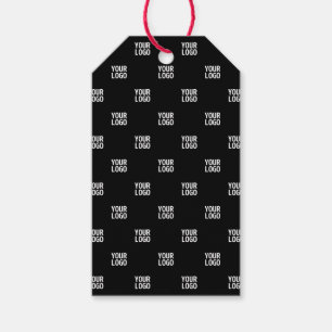 Herhalende afbeelding, ontwerp of bedrijfslogo cadeaulabel