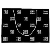 Herhalende afbeelding, ontwerp of bedrijfslogo groot cadeauzakje (Achterkant)