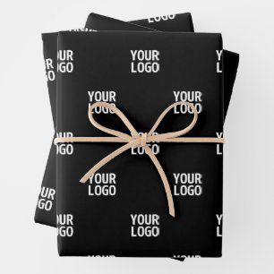 Herhalende afbeelding, ontwerp of bedrijfslogo inpakpapier vel