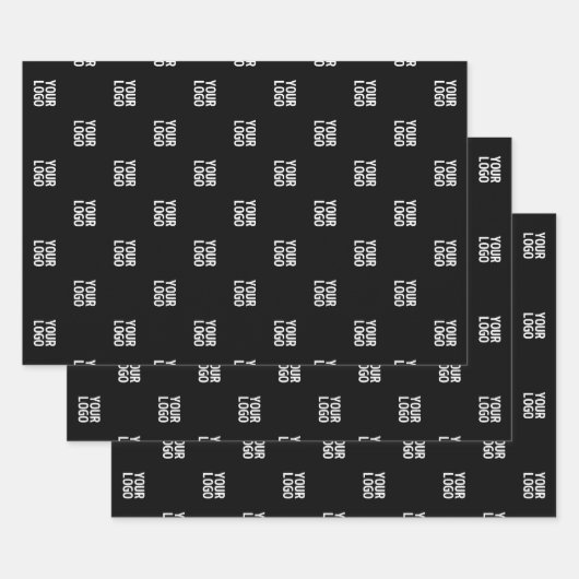 Herhalende afbeelding, ontwerp of bedrijfslogo inpakpapier vel (Set)