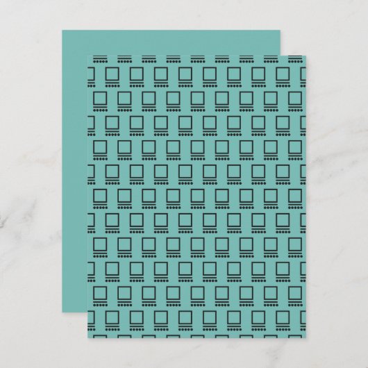 Herhalende computers bedankkaart (Voorkant / Achterkant)