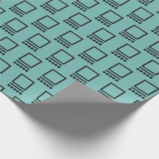 Herhalende computers cadeaupapier (Hoek)