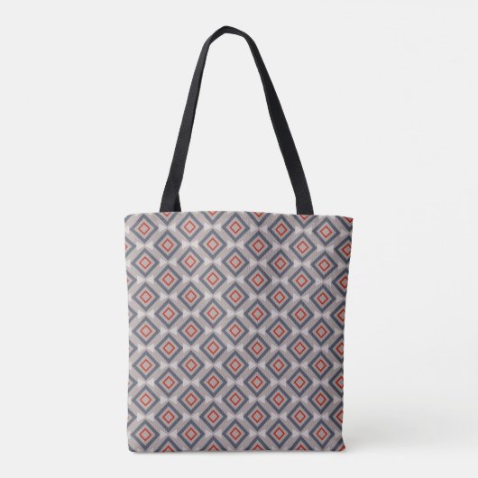 Herhalende diagonaal tote bag (Achterkant)