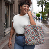 Herhalende diagonaal tote bag