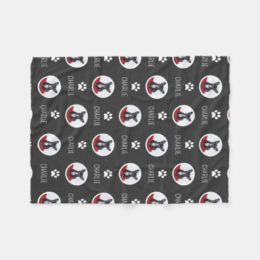 Herhalende Hond Kat Huisdier Naam & Foto Fleece De (Voorkant (Horizontaal))