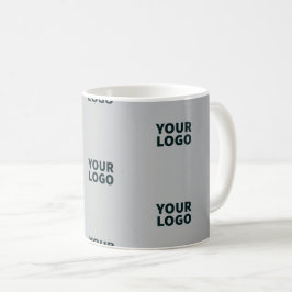 Herhalende logo's op grijze gradiënt (bewerkbare k koffiemok