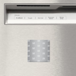 Herhalende logo's op grijze gradiënt (bewerkbare k magneet