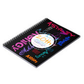 Herhalende naam 6 Letters 20e verjaardag GuestBook Notitieboek (Linkerzijde)