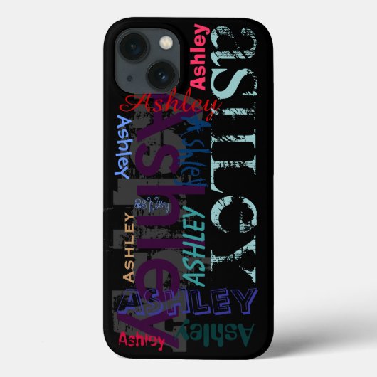 Herhalende naam Ashley 6 letters IPhone hoesje (Achterkant)