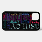Herhalende naam Ashley 6 letters IPhone hoesje (Achterkant (horizontaal))