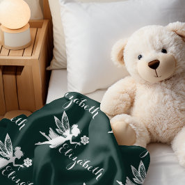 Herhalende naam Fairy Magic Fern Glade Green Sherpa Deken