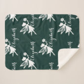 Herhalende naam Fairy Magic Fern Glade Green Sherpa Deken (Voorkant (horizontaal))