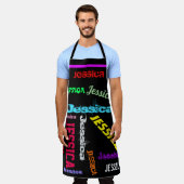 Herhalende Naam Koken of Crafting Verjaardagscadea Schort (Gedragen)