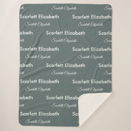 Herhalende Naam Moderne Boho Balsam Groen Sherpa Deken