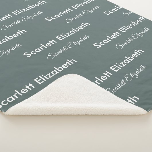 Herhalende Naam Moderne Boho Balsam Groen Sherpa Deken (3/4)