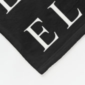 Herhalende Naam of Woordpatroon Zwart-wit Fleece Deken (Hoek)