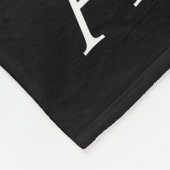 Herhalende Naam of Word Zwart-wit Fleece Deken (Hoek)