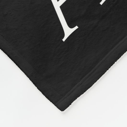 Herhalende Naam of Word Zwart-wit Fleece Deken (Hoek)