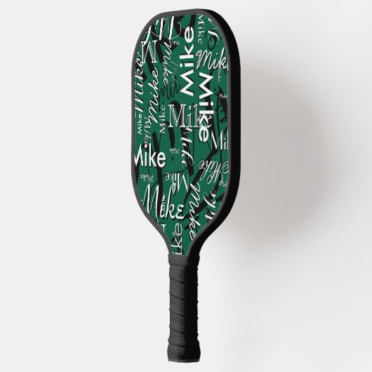 Herhalende naam over Hunter-Green Pickleball Paddle (Links)