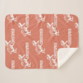 Herhalende Naam T-Rex Signature Raptor Rust Sherpa Deken (Voorkant (horizontaal))