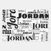 Herhalende Naam Zwart Grijs Wit Modern Neutraal Inpakpapier Vel (Voorkant 3)