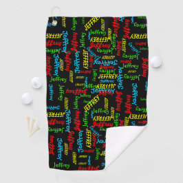 Herhalende Namen Putter Golfhanddoek