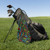 Herhalende Namen Putter Golfhanddoek (Groen)