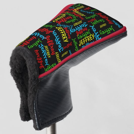 Herhalende Namen Putter Golfheadcover (3/4 voorkant)