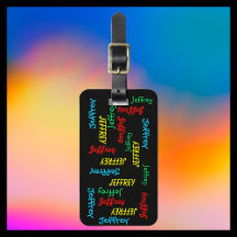 Herhalende Namen Zwarte Achtergrondzak