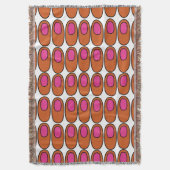 Herhalende Oranje en roze ovalen Deken (Voorkant Verticaal)
