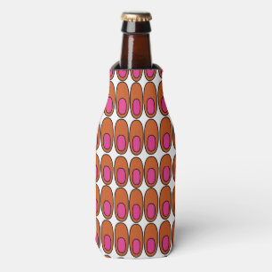 Herhalende Oranje en roze ovalen Flesjeskoeler